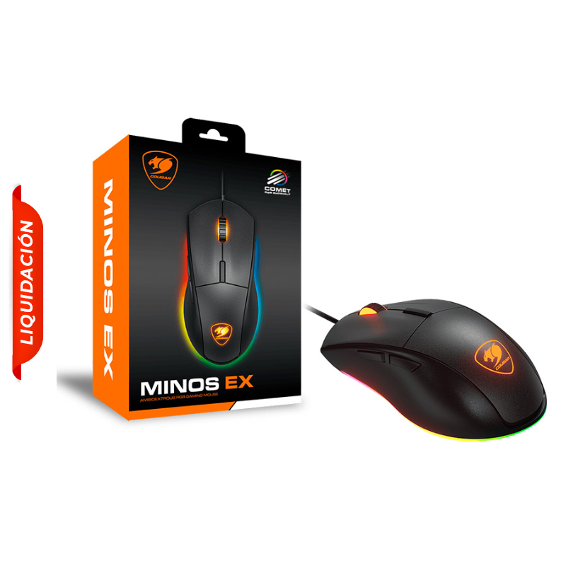 Mouse Gaming Alámbrico Óptico Cougar Minos EX 6400DPI 6 Botones