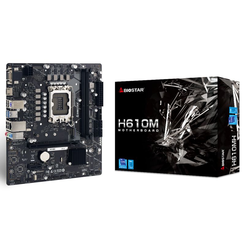 Motherboard Biostar H610MH LGA1700 14th, 13th y 12th Gen 2xDDR4 Micro-ATX