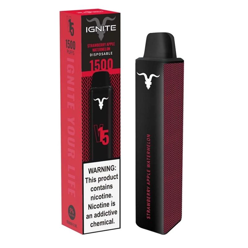 Vape Electronico Ignite V15 1500 puffs Nic 5g Strawberry Apple Watermelon
