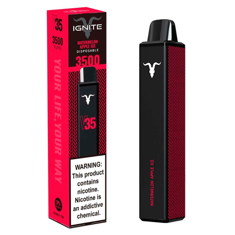 Vape Electrónico Ignite V35 3500 Puffs Nic 5g Watermelon Apple Ice