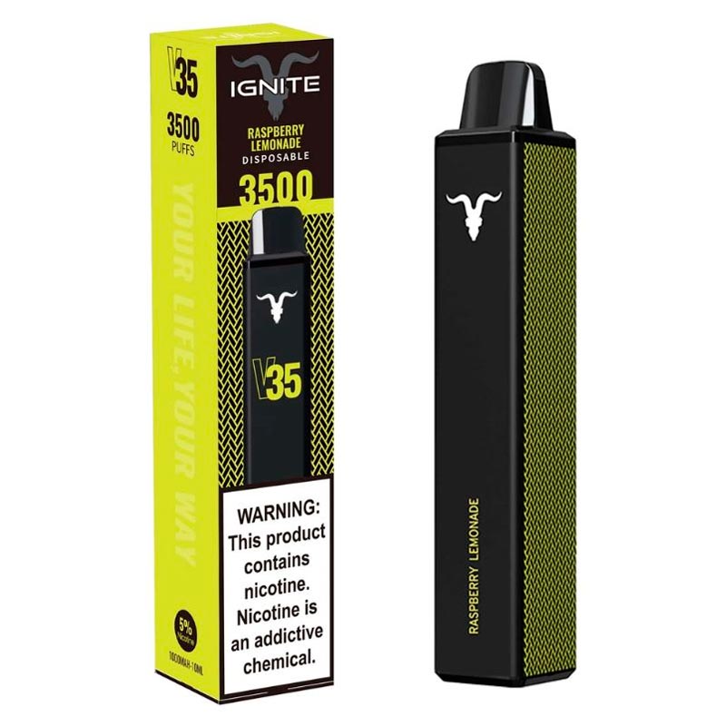 Vape Electrónico Ignite V35 3500 Puffs Nic 5g Raspberry Lemonade