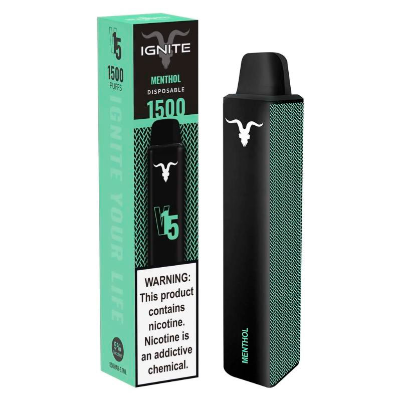 Vape Electronico Ignite V15 1500 Puffs Nic 5g Menthol