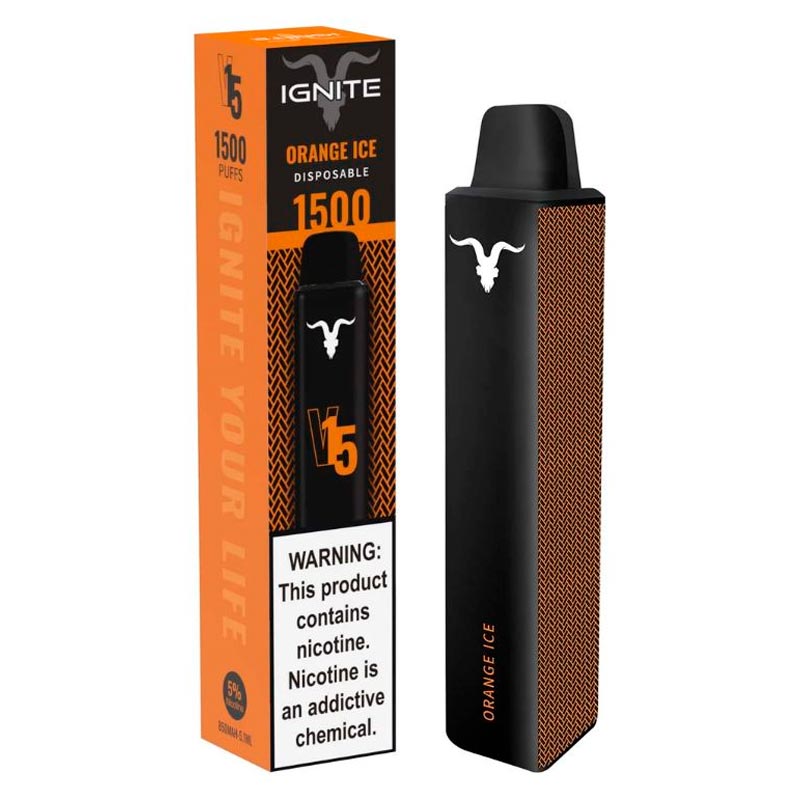 Vape Electronico Ignite V15 1500 Puffs Nic 5g Orange Ice