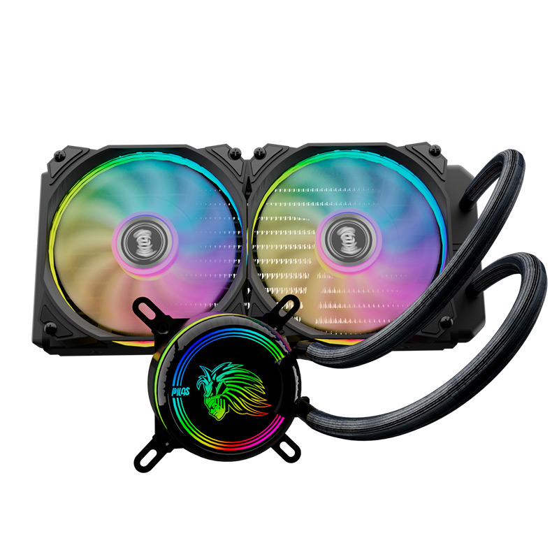 Enfriador Liquido Pilas Kwach 240mm RGB Negro