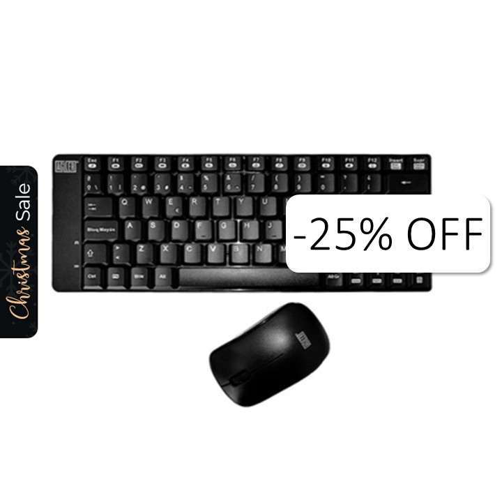 Teclado y Mouse Inalámbrico Agiler AGI-9895 Negro Español