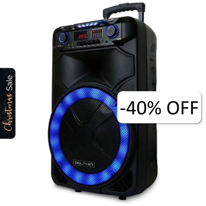 Bocina Bluetooth Dolphin SP-1500RBT Party Speaker 15" 3100W Negro