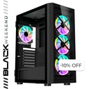 Case Gaming CheckPoint Chrono 700 Media Torre Vidrio Templado ATX Negro (Sin Fuente)