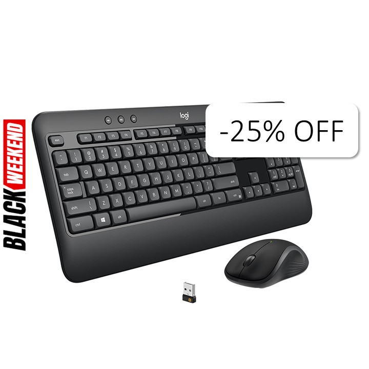 Teclado y Mouse Inalámbrico Logitech MK540 Advanced Negro Español