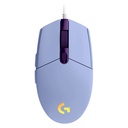 Mouse Óptico Gaming Logitech G203 LIGHTSYNC Lila 8000DPI 6 Botones