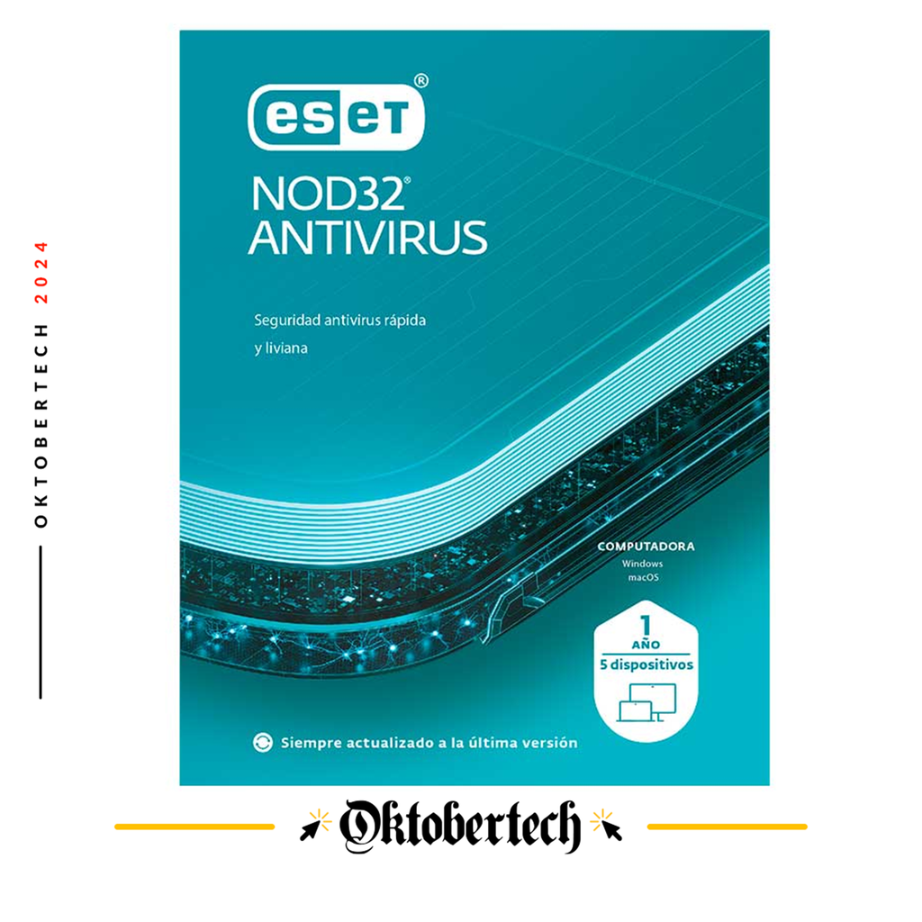 Licencia ESET NOD32 Antivirus Para 5PC 1 Año ***DIGITAL***