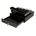 Cash Drawer AON CDK-45B para 4 Billetes y 5 Monedas Negro