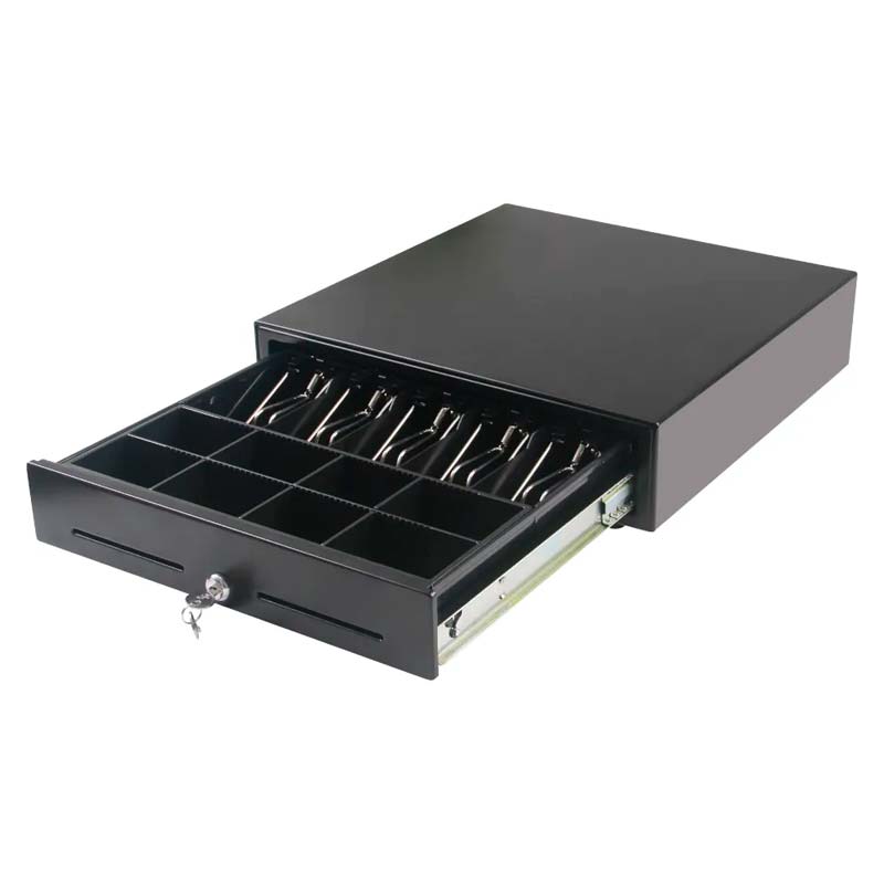 Cash Drawer AON CDK-58 para Billetes y Monedas Negro