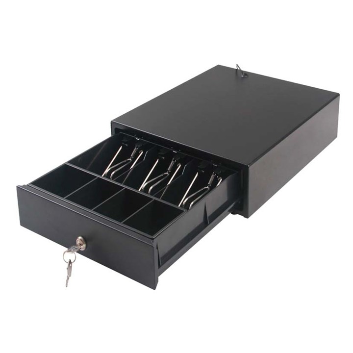 Cash Drawer AON CDK-34 para 3 Billetes y 4 Monedas Negro