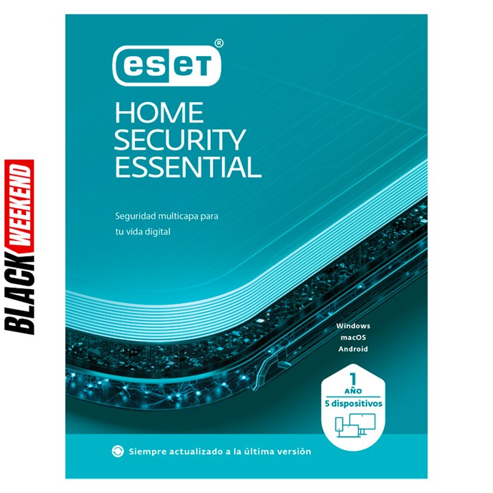 Licencia ESET Home Security Essential 5 dispositivos 1 Año ESD ***FISICA***