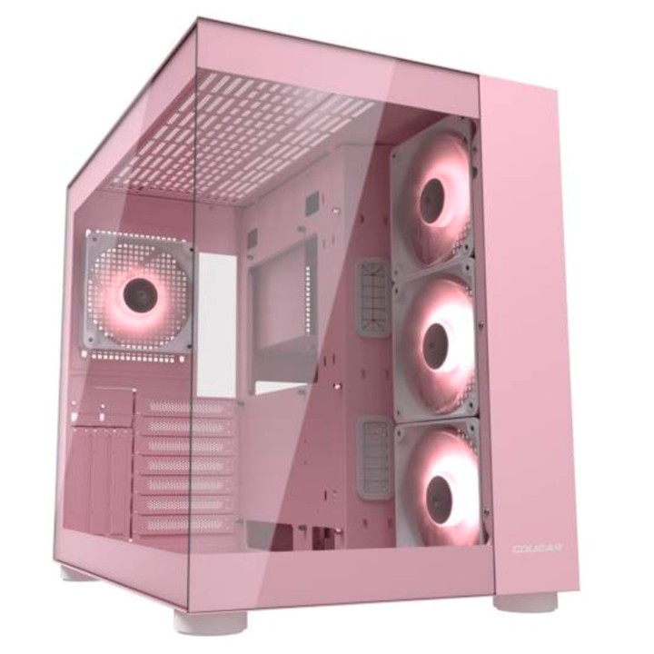 Case Gaming Cougar FV150 RGB Media Torre Rosa (Sin Fuente)