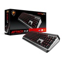 Teclado Gaming Mecánico Alámbrico Cougar Attack X3 Gris Claro