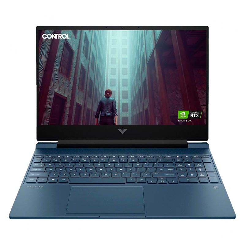 Laptop HP Victus 15-fa0033dx 15.6" i5-12450h 8GB RAM 512GB SSD RTX 3050 4GB Azul W11 Home Teclado Inglés