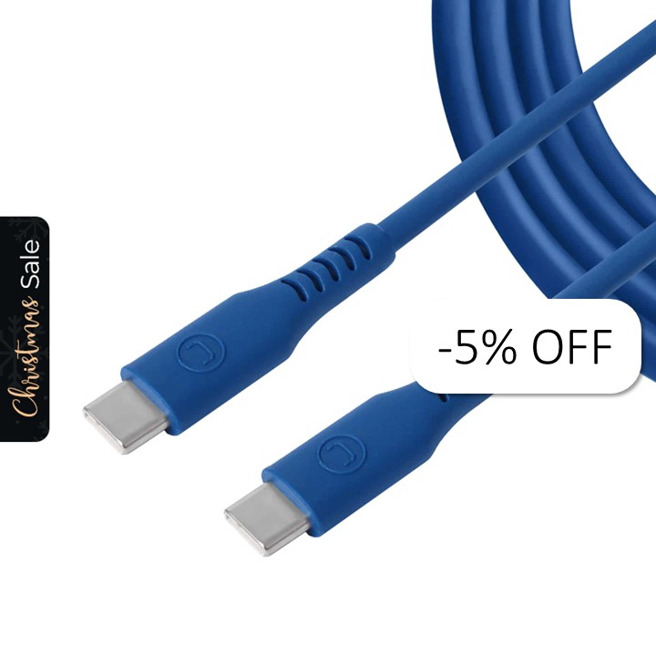 Cable USB-C a USB-C Unno Tekno CB4073BL 1.5 Metros Azul
