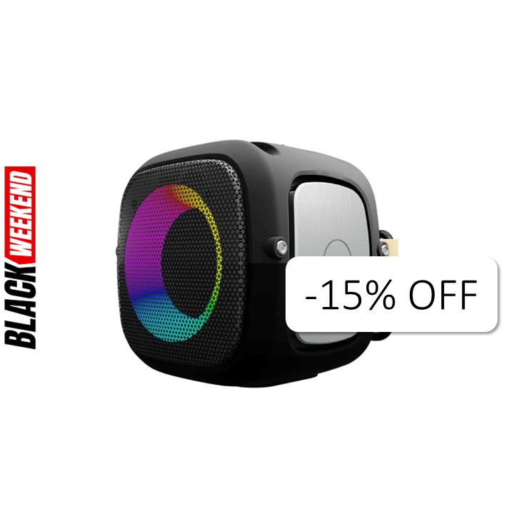 Bocina Bluetooth Unno Tekno CUBI TWS SP9214GY 5W Negro