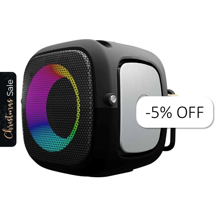 Bocina Bluetooth Unno Tekno CUBI TWS SP9214GY 5W Negro