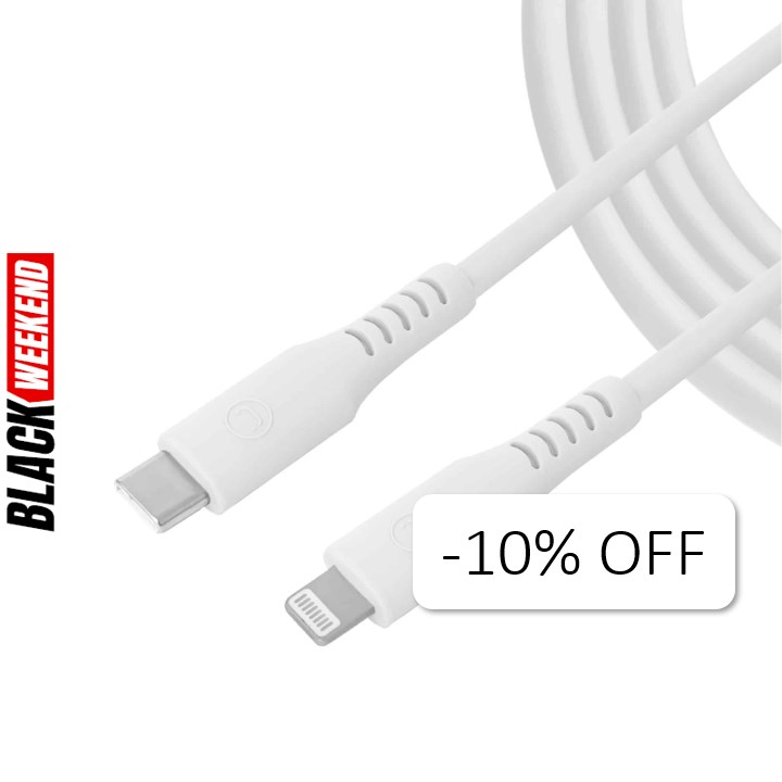 Cable USB-C a Lightning Unno Tekno CB4074WT 1.5 Metros Blanco