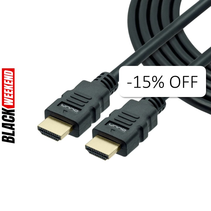 Cable HDMI Unno Tekno CB4115BK 4.5 Metros Macho-Macho Negro