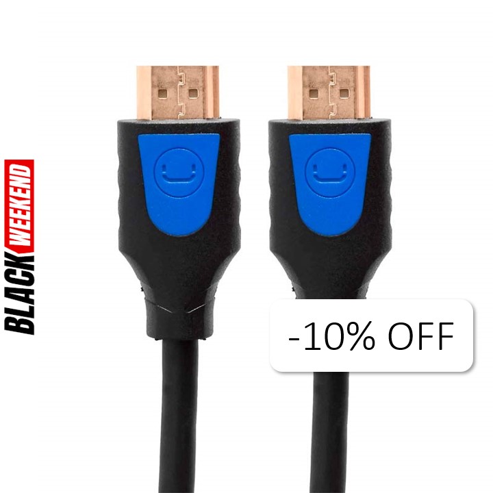 Cable HDMI 2.0 4K Unno Tekno CB4226BL 1.8 Metros Macho-Macho Negro