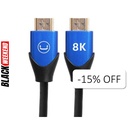 Cable HDMI 2.1 8K Unno Tekno CB4227BL 1.5 Metros Macho-Macho Negro
