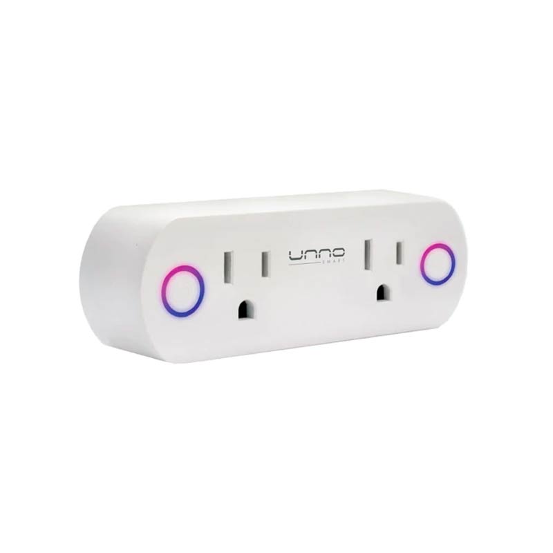 Tomacorriente Doble Inteligente Unno Tekno PW5302WT Smart Home Wi-Fi