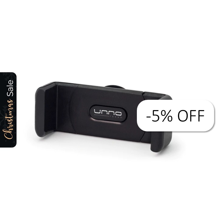 Base para Celular Unno Tekno CH3001BK para Ventilas de Aire Acondicionado