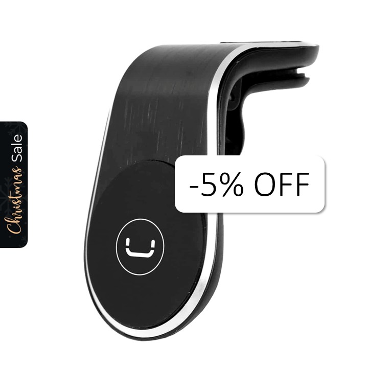 Base para Celular Magnético Unno Tekno CH3003BK para Ventilas de Aire Acondicionado