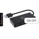 Hub Unno Tekno 4 Puertos USB 2.0 Negro