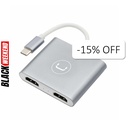 Adaptador Unno Tekno USB-C a HDMI HB1103SV Plateado