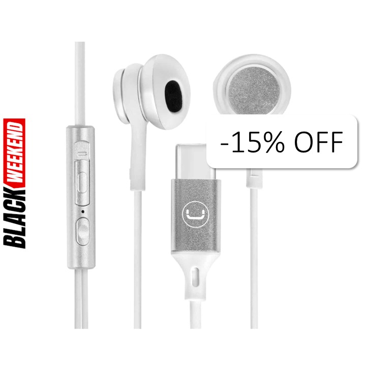 Audífonos In-Ear Unno Tekno HS7005WT USB-C Ultra Blanco
