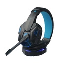 Audífonos Tipo Headset Unno Tekno Brave USB con Micrófono Negro Azul