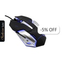 Mouse Gaming Alámbrico Unno Tekno Brave Óptico 2400DPI Negro-Gris