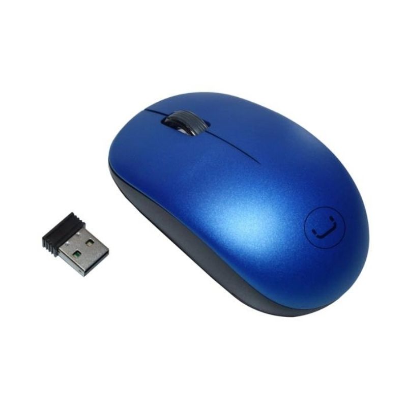 Mouse Inalámbrico Unno Tekno Curve 1200DPI Azul