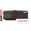 Teclado Gaming Alámbrico Unno Tekno Brave USB Negro Inglés