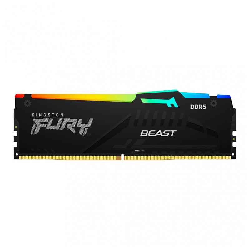 Memoria RAM DDR5 DIMM 16GB Kingston Fury Beast RGB Disipador 5600MHz CL40