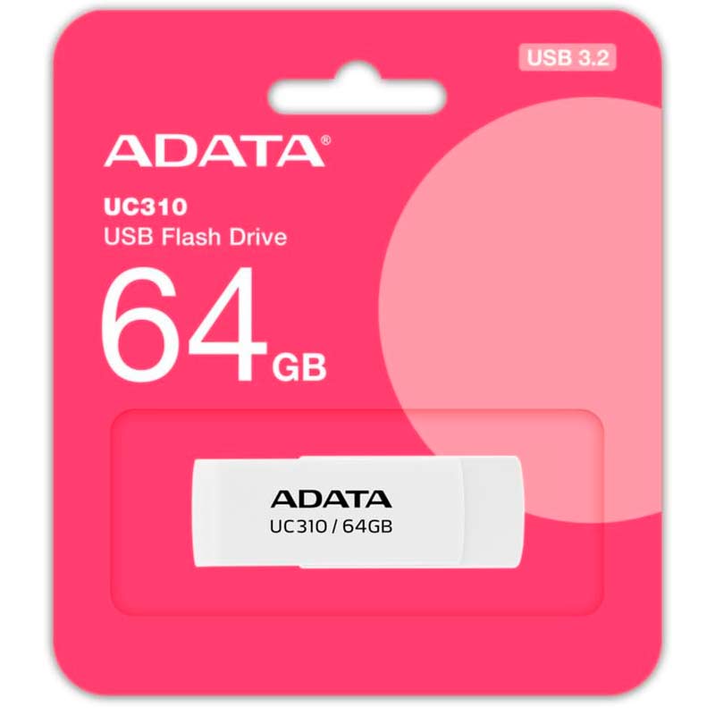Memoria USB ADATA 64GB UC310 3.2 Blanco