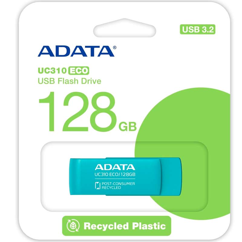 Memoria USB ADATA 128GB UC310 ECO 3.2 Celeste