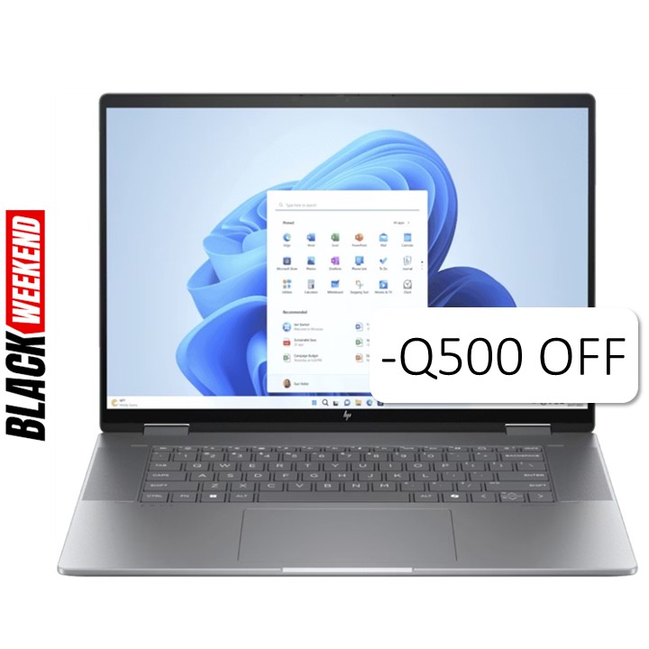 Laptop HP Envy x360 AMD Ryzen 7 8840HS Pantalla Táctil OLED 3K 16" 16GB RAM 512GB SSD W11 Home Plateado  Teclado Español