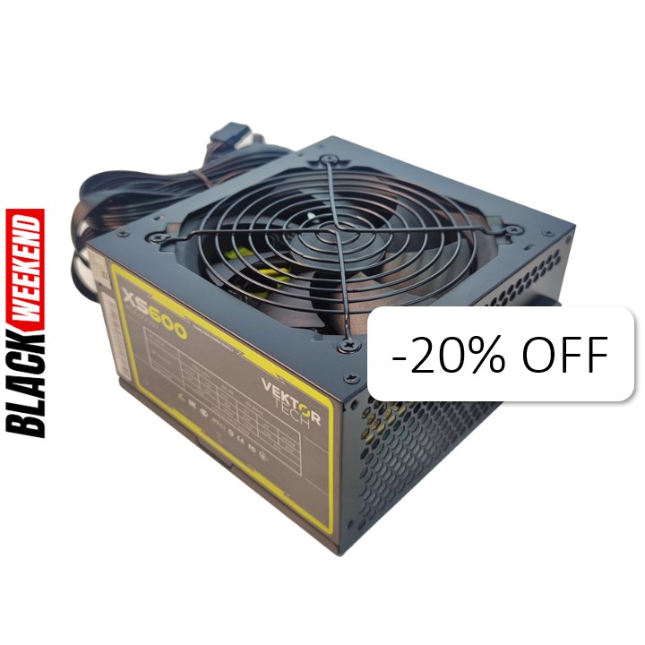 Fuente de Poder Gaming 600W VektorTech ATX XS600