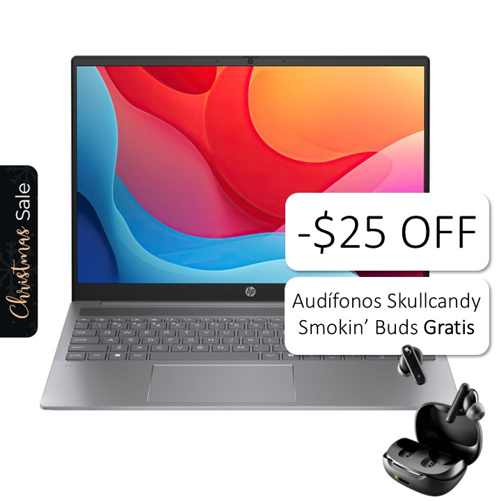 Laptop HP Pavilion 16" Ryzen 7-8840U AI 8GB RAM 512GB SSD W11 Home Plateado Teclado Inglés