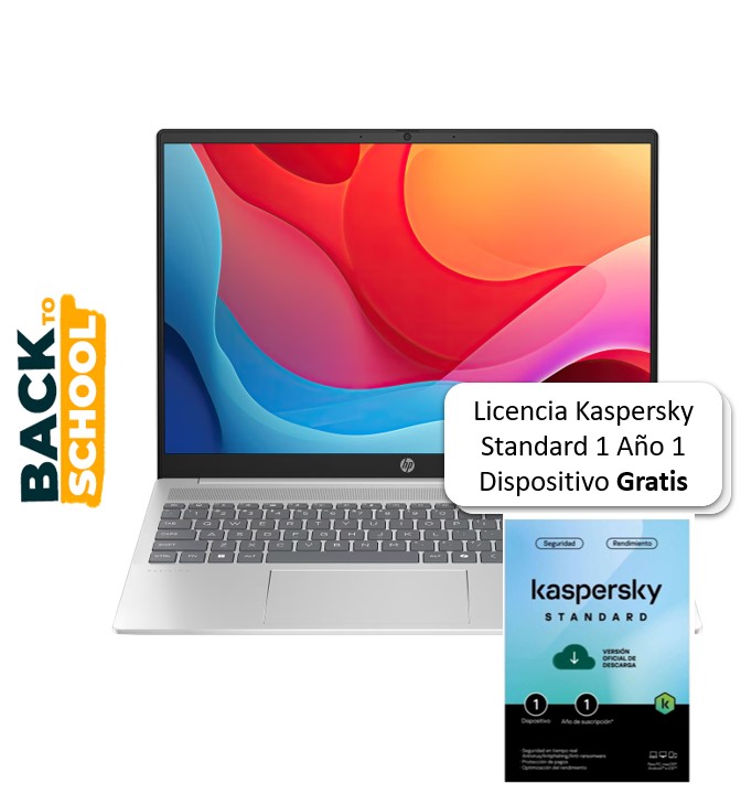Laptop HP Pavilion 16" Ryzen 7-8840U AI 8GB RAM 512GB SSD W11 Home Plateado Teclado Inglés