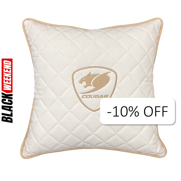 Cojín Cougar Cushion Lander Blanco/Dorado