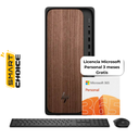 Computadora HP OmniDesk Intel Core Ultra 7 265 16GB RAM 1TB SSD Intel Graphics W11 Home Madera Oscura Teclado Inglés