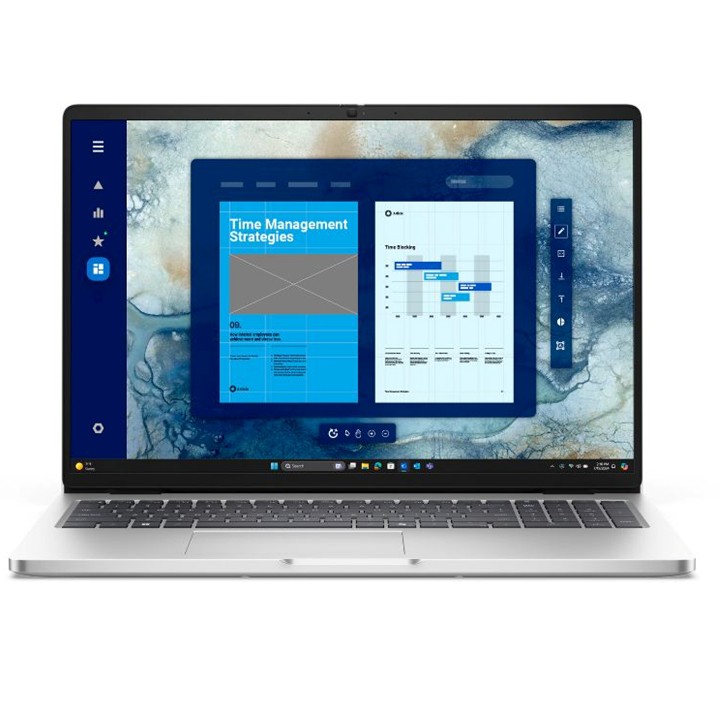 Laptop Dell Pro Silver PC16250 16" Intel Core Ultra 7 255U 16GB RAM 512GB SSD Intel Graphics W11 Pro Plateada Teclado Español