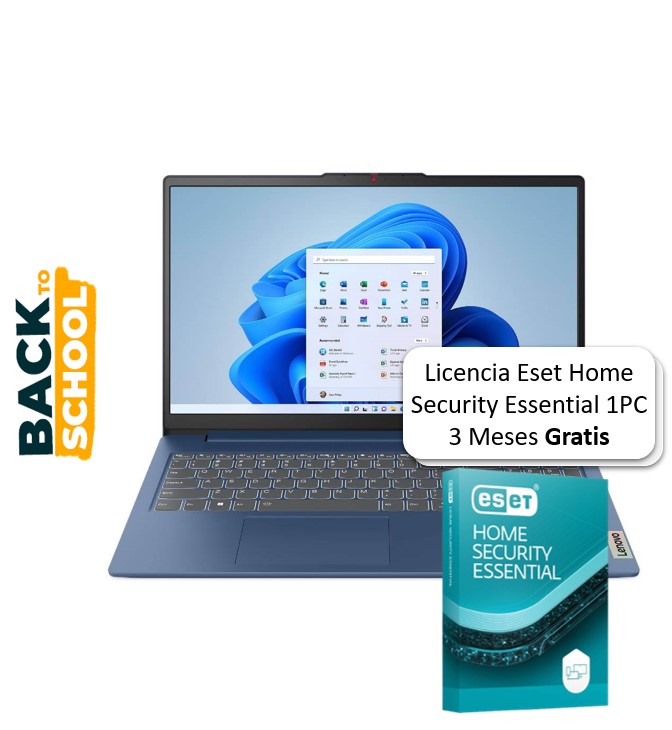 Laptop Lenovo IdeaPad Slim 3 15.6" Ryzen 7 5825U 16GB RAM 512GB SSD Azul W11 Home Teclado Español