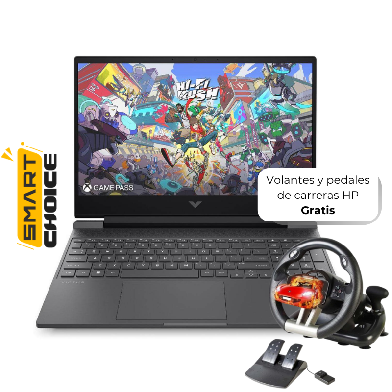 Laptop Gaming HP Victus 15-FA2014la 15.6" Intel Core i5-13420H 16GB RAM 512GB SSD RTX 3050 6GB Plata Mica W11 Home Teclado en Español